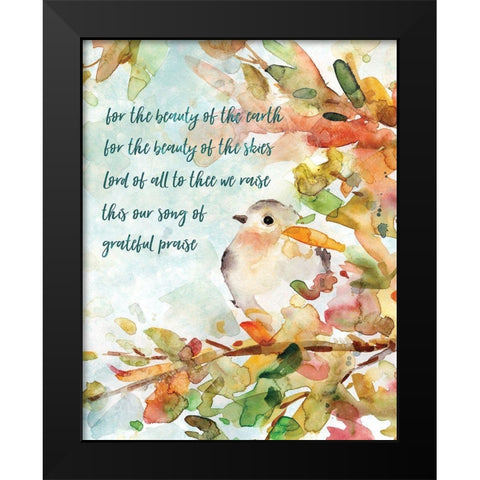 Song of Praise Black Modern Wood Framed Art Print by Robinson, Carol