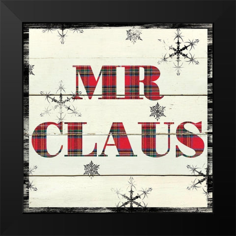 Mr. Claus Black Modern Wood Framed Art Print by Robinson, Carol