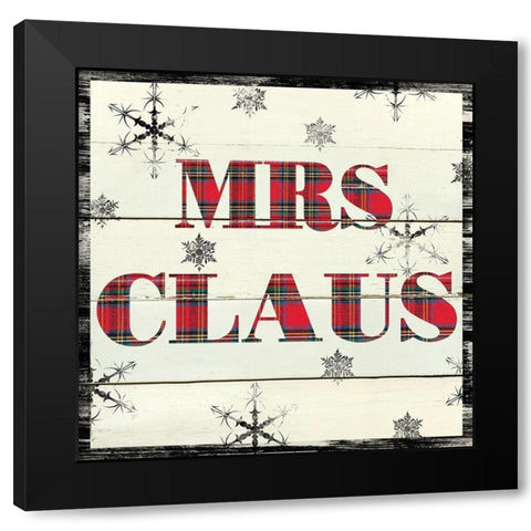 Mrs. Claus Black Modern Wood Framed Art Print with Double Matting by Robinson, Carol
