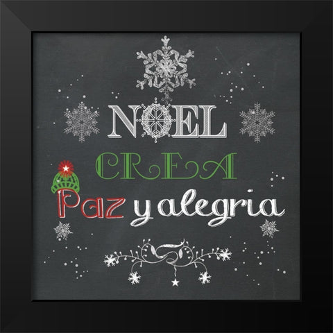 Noel Black Modern Wood Framed Art Print by Robinson, Carol