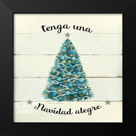 Navidad alegre Black Modern Wood Framed Art Print by Robinson, Carol