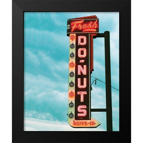 Fresh Donuts Black Modern Wood Framed Art Print by Delimont, Danita