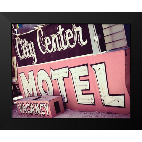 City Center Motel Black Modern Wood Framed Art Print by Delimont, Danita