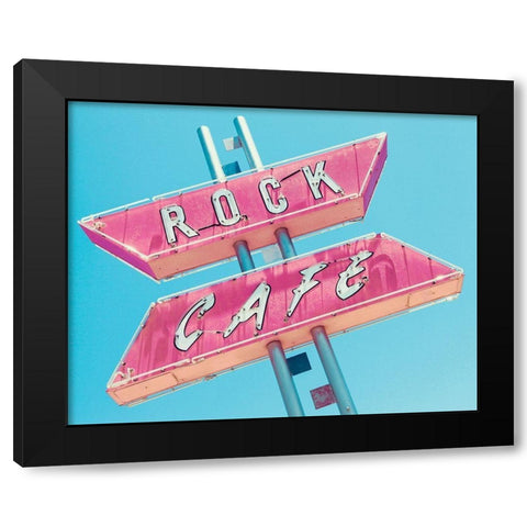 Rock Cafe Black Modern Wood Framed Art Print by Delimont, Danita