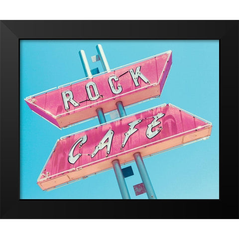 Rock Cafe Black Modern Wood Framed Art Print by Delimont, Danita