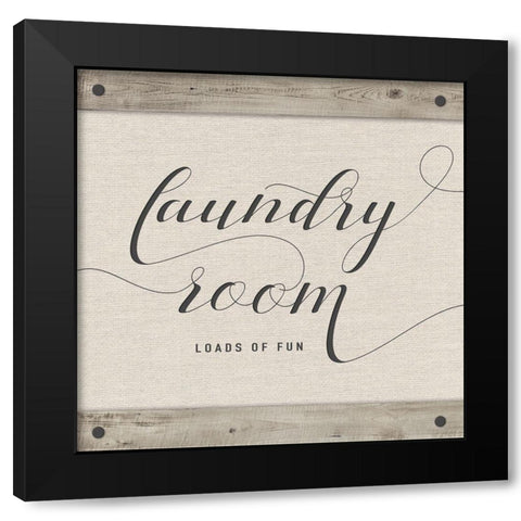 Laundry Room Black Modern Wood Framed Art Print by Murray, Amanda