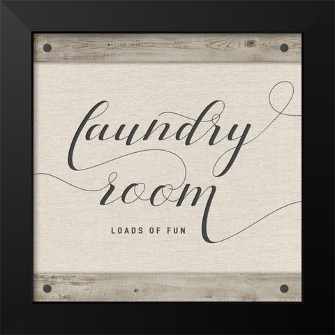 Laundry Room Black Modern Wood Framed Art Print by Murray, Amanda