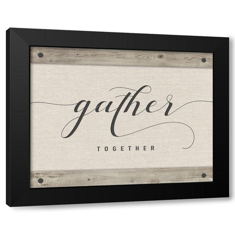Gather Together Black Modern Wood Framed Art Print by Murray, Amanda