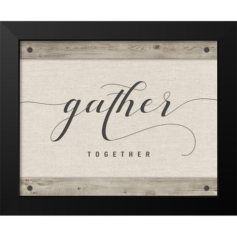Gather Together Black Modern Wood Framed Art Print by Murray, Amanda