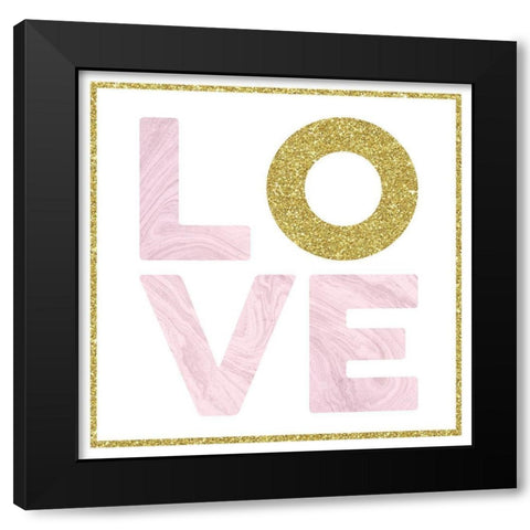Glam Love Black Modern Wood Framed Art Print with Double Matting by Murray, Amanda
