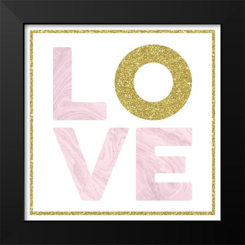Glam Love Black Modern Wood Framed Art Print by Murray, Amanda