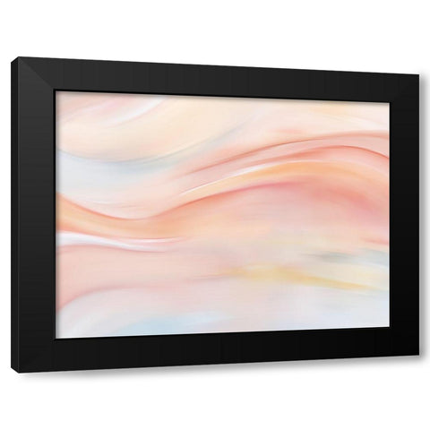 Soft Harmony Black Modern Wood Framed Art Print with Double Matting by Nan