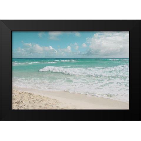 Fresh Waters Black Modern Wood Framed Art Print by Nan