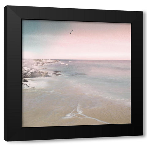 Evening Flight Black Modern Wood Framed Art Print by Nan