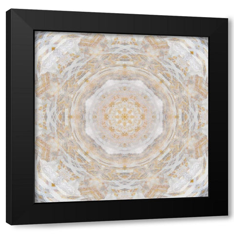 Light Metallic Black Modern Wood Framed Art Print with Double Matting by Nan