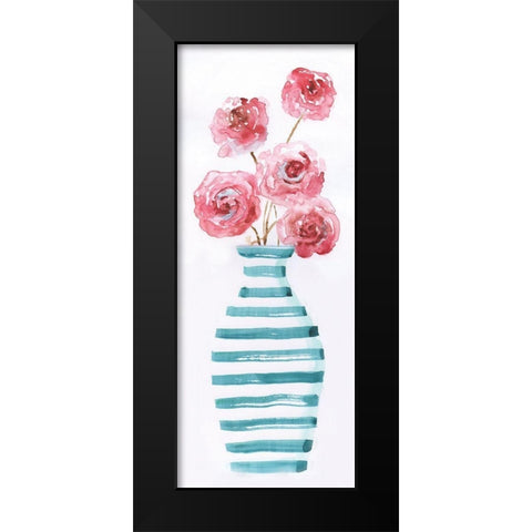 Flower Fun I Black Modern Wood Framed Art Print by Nan