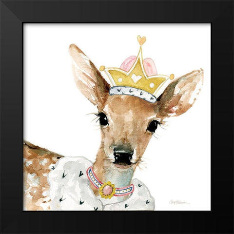 Glamour Girls Deer Black Modern Wood Framed Art Print by Robinson, Carol