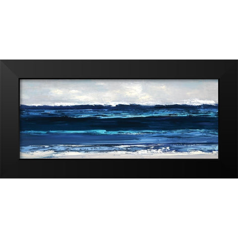 Summer Surf Black Modern Wood Framed Art Print by Swatland, Sally