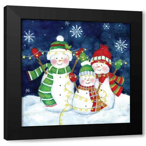 Festive Lights I Black Modern Wood Framed Art Print with Double Matting by Donovan, Maria