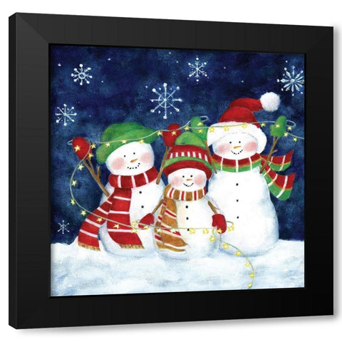 Festive Lights II Black Modern Wood Framed Art Print by Donovan, Maria