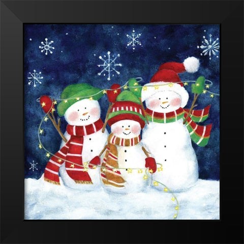 Festive Lights II Black Modern Wood Framed Art Print by Donovan, Maria