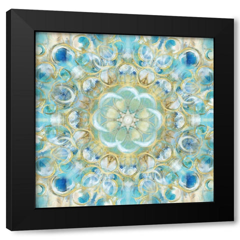 Kaleidoscope Encircled Black Modern Wood Framed Art Print with Double Matting by Nan