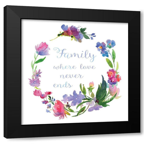 Where Love Never Black Modern Wood Framed Art Print with Double Matting by Troise Heidel, Theresa