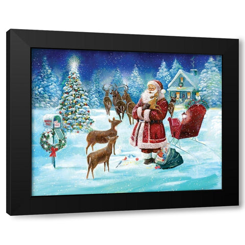 North Pole Black Modern Wood Framed Art Print with Double Matting by Manning, Ruane