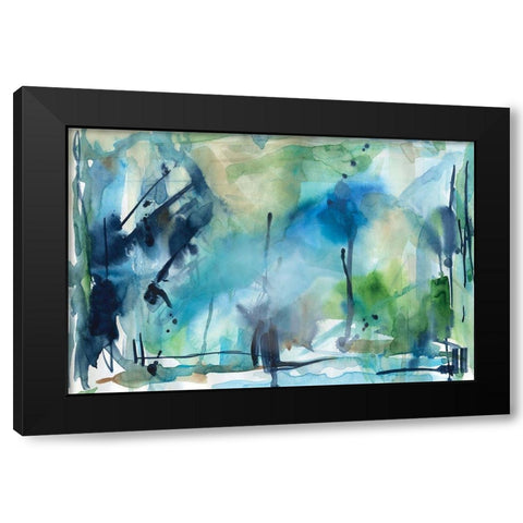 Rain in the Country Black Modern Wood Framed Art Print by Robinson, Carol