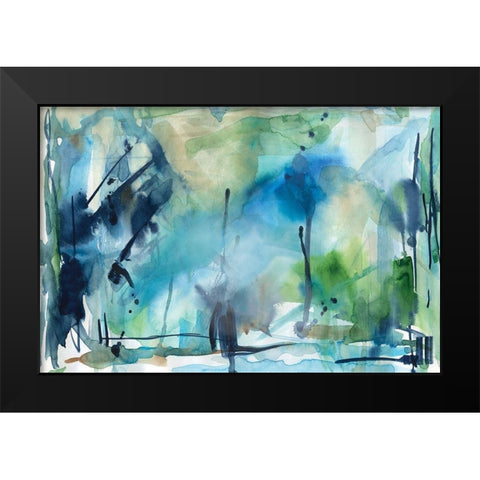 Rain in the Country Black Modern Wood Framed Art Print by Robinson, Carol