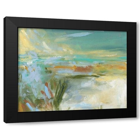Sandy Beach Black Modern Wood Framed Art Print with Double Matting by Robinson, Carol