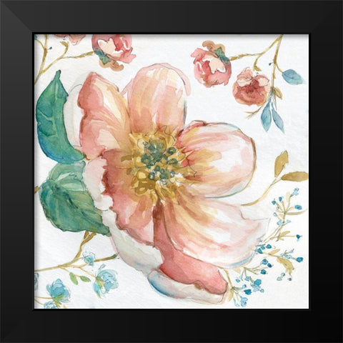 Pastel Garden I Black Modern Wood Framed Art Print by Robinson, Carol