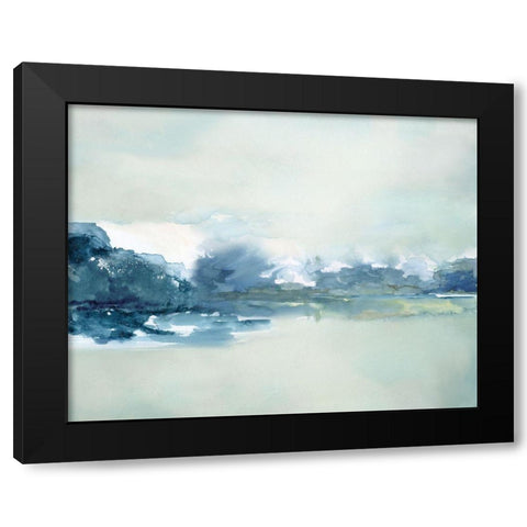 Clearing Mist Black Modern Wood Framed Art Print by Nan