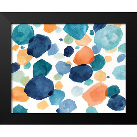 Blueberry Crush Black Modern Wood Framed Art Print by Nan