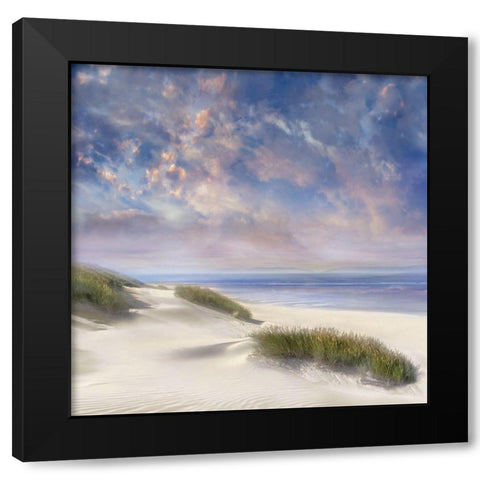 White Sands Black Modern Wood Framed Art Print with Double Matting by Calascibetta, Mike