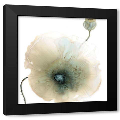 Iridescent Poppy I Black Modern Wood Framed Art Print with Double Matting by Robinson, Carol