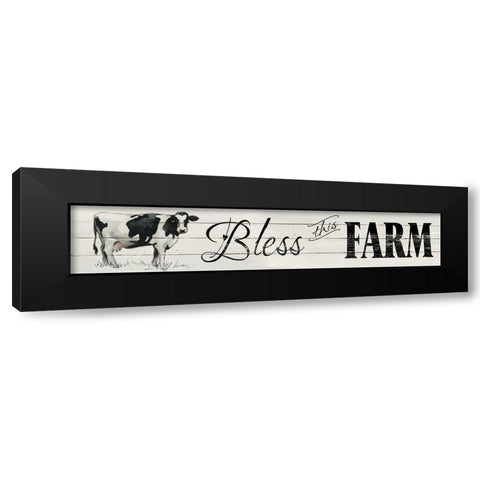 Bless This Farm Black Modern Wood Framed Art Print by Robinson, Carol