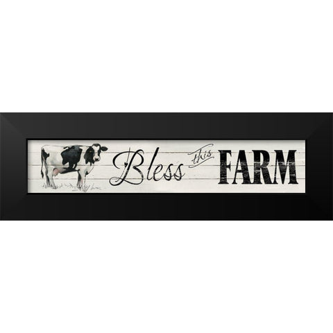Bless This Farm Black Modern Wood Framed Art Print by Robinson, Carol