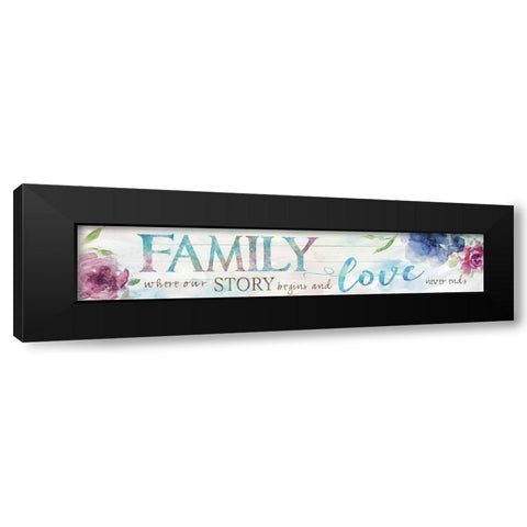 Family Love Story Black Modern Wood Framed Art Print by Robinson, Carol