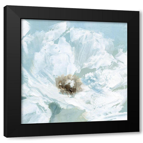 Single Poppy I Black Modern Wood Framed Art Print with Double Matting by Nan