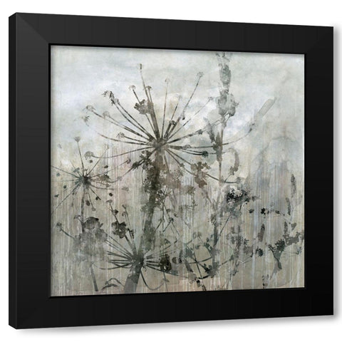 Winters Lace I Black Modern Wood Framed Art Print with Double Matting by Robinson, Carol