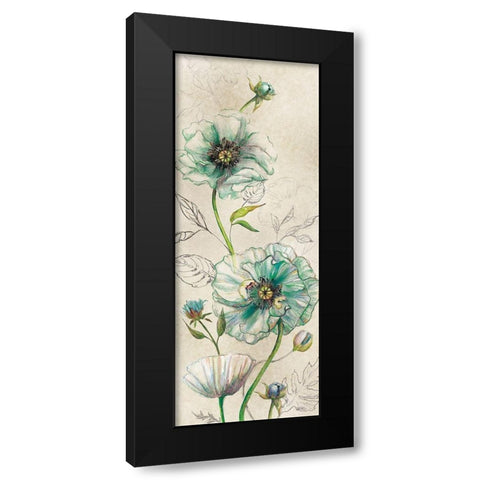 Sketches in Blue I Black Modern Wood Framed Art Print by Robinson, Carol