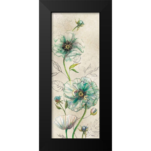 Sketches in Blue I Black Modern Wood Framed Art Print by Robinson, Carol