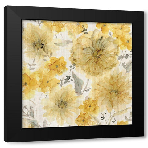 Sunshine and Linen Black Modern Wood Framed Art Print with Double Matting by Robinson, Carol