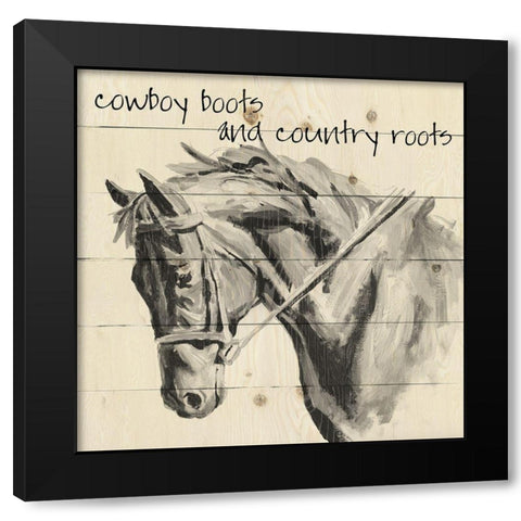 Country Roots Black Modern Wood Framed Art Print with Double Matting by Robinson, Carol