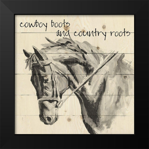 Country Roots Black Modern Wood Framed Art Print by Robinson, Carol