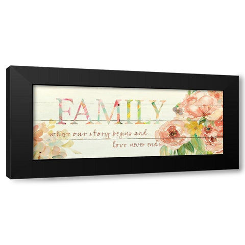 Family Where Our Black Modern Wood Framed Art Print with Double Matting by Robinson, Carol