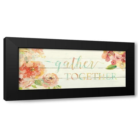 Gather Together Black Modern Wood Framed Art Print with Double Matting by Robinson, Carol