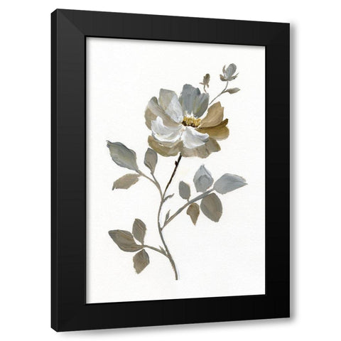 Neutral Rose I Black Modern Wood Framed Art Print by Nan