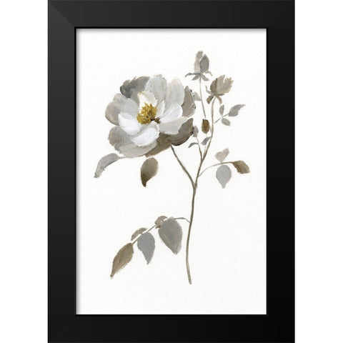 Neutral Rose II Black Modern Wood Framed Art Print by Nan